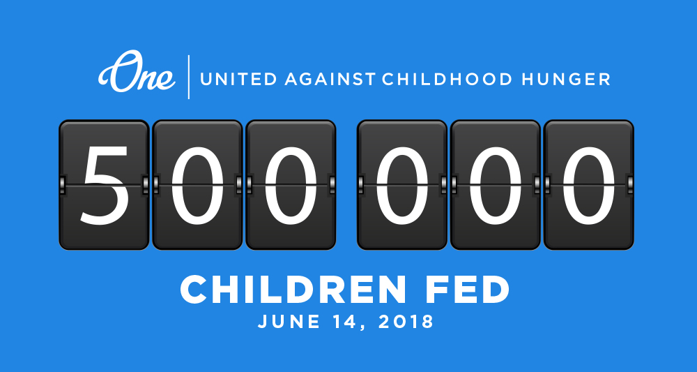 500000 Meals Fed Childhood Hunger Milestone
