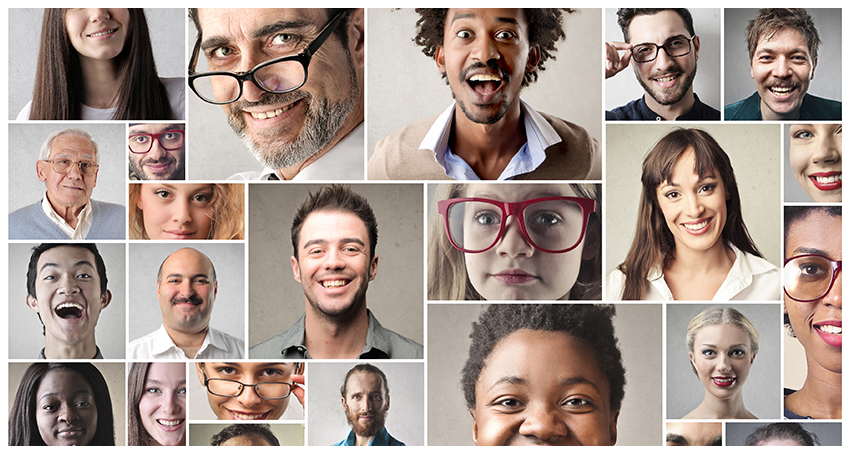 Generation vs Individual shots of diverse individuals