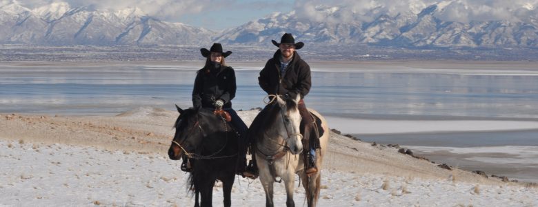 Marshall employee spotlight horseback at antelope island