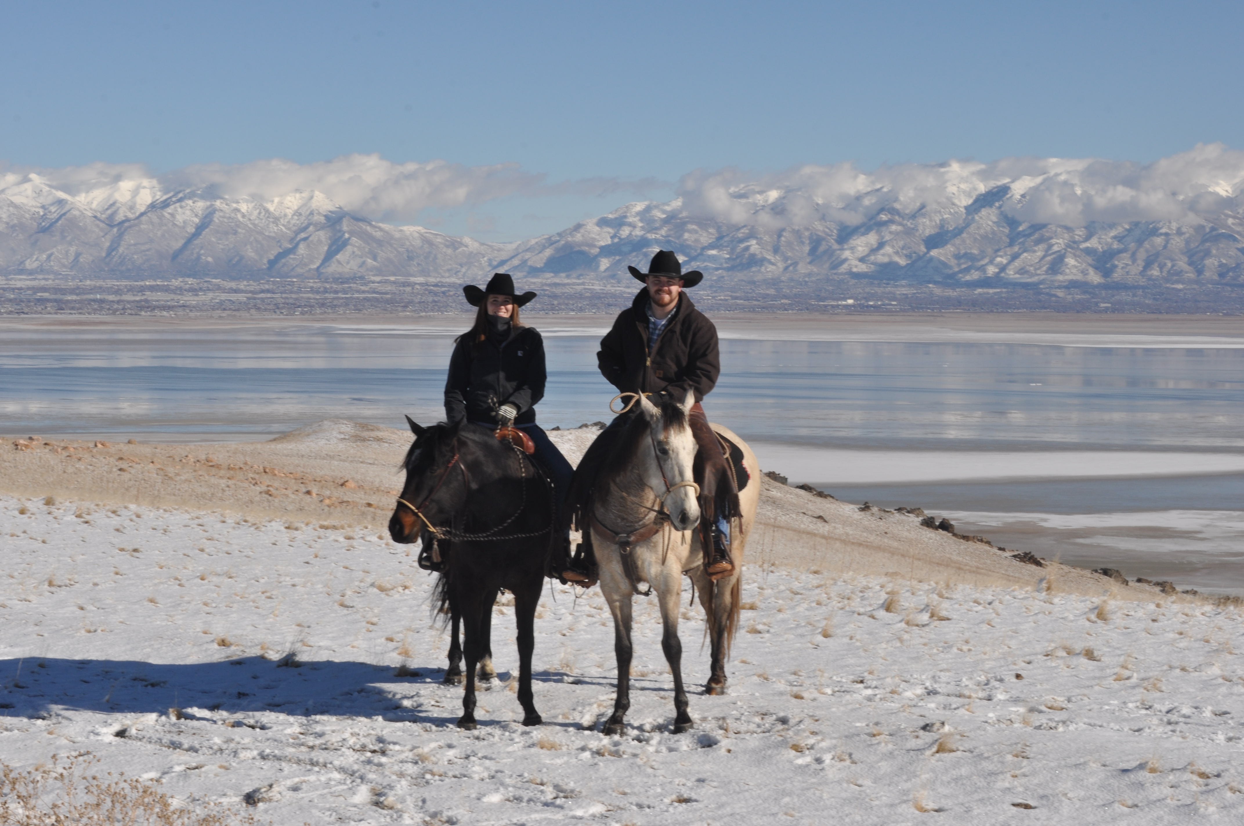 Marshall employee spotlight horseback at antelope island